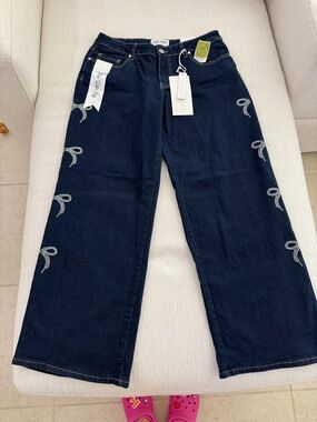 Mom Coquette Bow Jeans